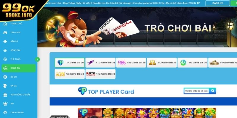 Khái quát thông tin về sảnh chơi game bài 99OK